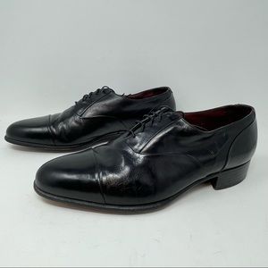 Florsheim Vintage Royal Imperial Cap Toe Black Leather Oxford Dress Shoe Size 11